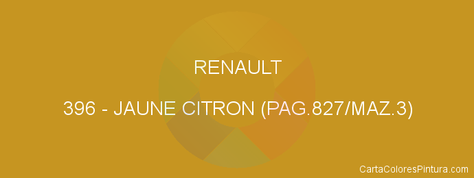 Pintura Renault 396 Jaune Citron (pag.827/maz.3)