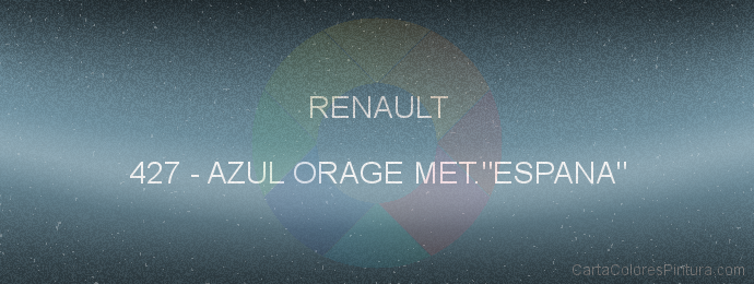Pintura Renault 427 Azul Orage Met.