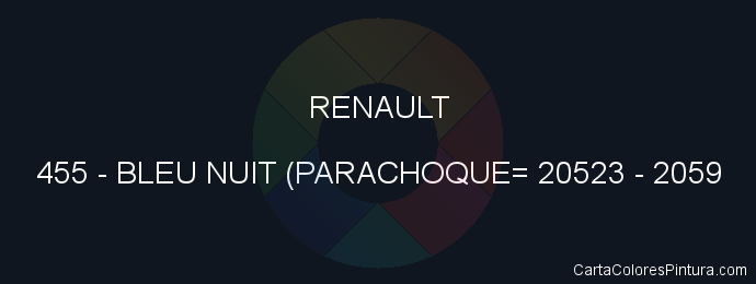 Pintura Renault 455 Bleu Nuit (parachoque= 20523 - 2059