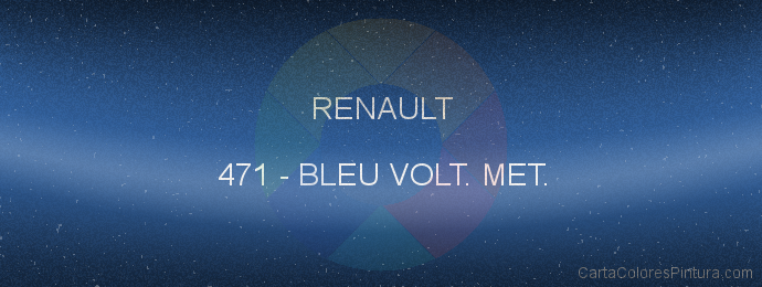 Pintura Renault 471 Bleu Volt. Met.