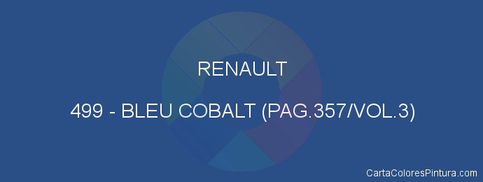 Pintura Renault 499 Bleu Cobalt (pag.357/vol.3)