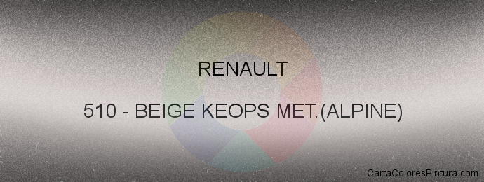Pintura Renault 510 Beige Keops Met.(alpine)
