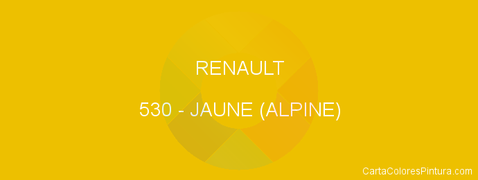 Pintura Renault 530 Jaune (alpine)