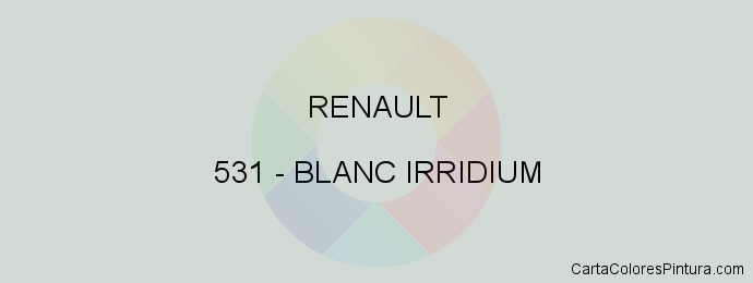 Pintura Renault 531 Blanc Irridium