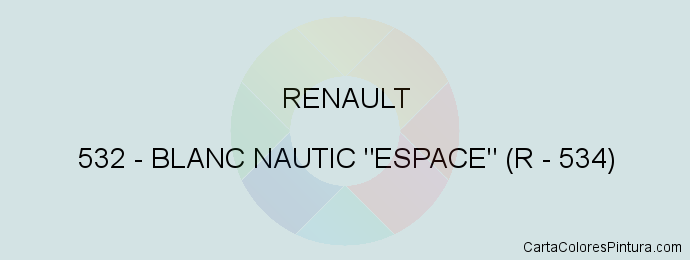 Pintura Renault 532 Blanc Nautic 