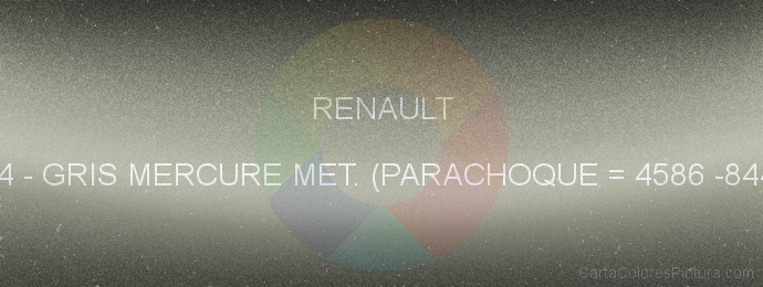 Pintura Renault 564 Gris Mercure Met. (parachoque = 4586 -8448)