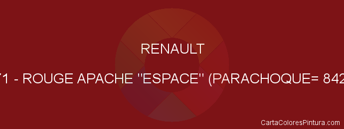 Pintura Renault 571 Rouge Apache 