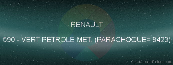 Pintura Renault 590 Vert Petrole Met. (parachoque= 8423)
