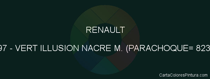 Pintura Renault 597 Vert Illusion Nacre M. (parachoque= 8230)