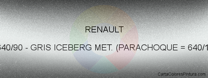 Pintura Renault 640/90 Gris Iceberg Met. (parachoque = 640/1)