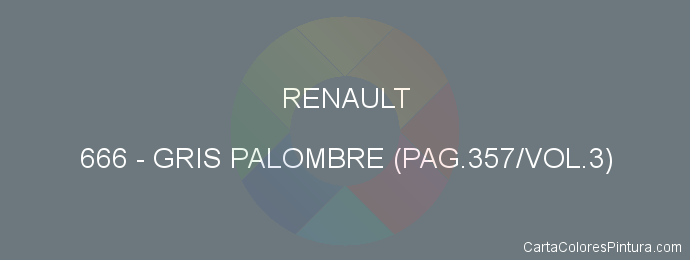 Pintura Renault 666 Gris Palombre (pag.357/vol.3)