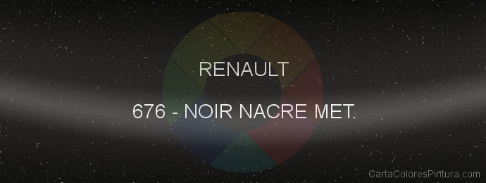 Pintura Renault 676 Noir Nacre Met.