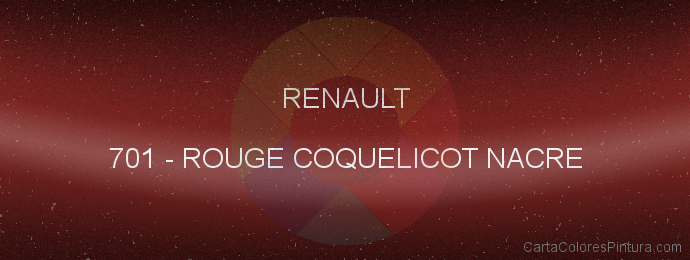 Pintura Renault 701 Rouge Coquelicot Nacre