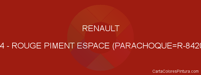Pintura Renault 704 Rouge Piment Espace (parachoque=r-8420-8