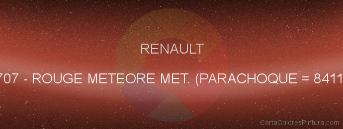 Pintura Renault 707 Rouge Meteore Met. (parachoque = 8411)
