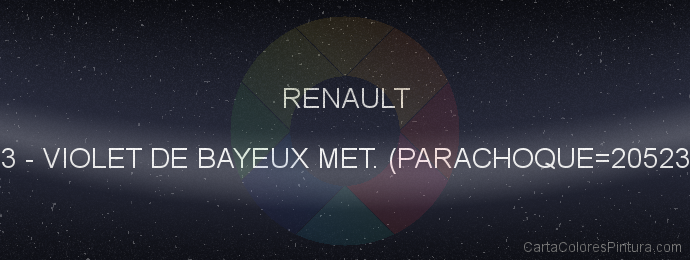 Pintura Renault 718/93 Violet De Bayeux Met. (parachoque=20523-2059