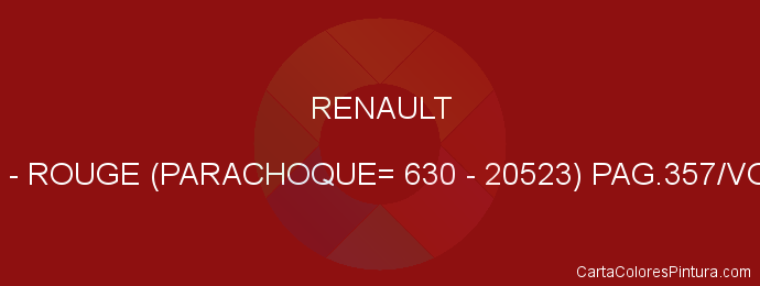 Pintura Renault 719 Rouge (parachoque= 630 - 20523) Pag.357/vol.3