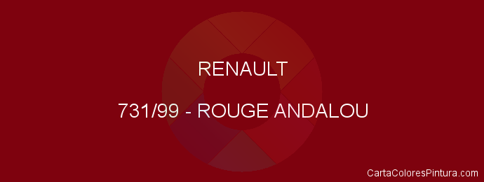 Pintura Renault 731/99 Rouge Andalou