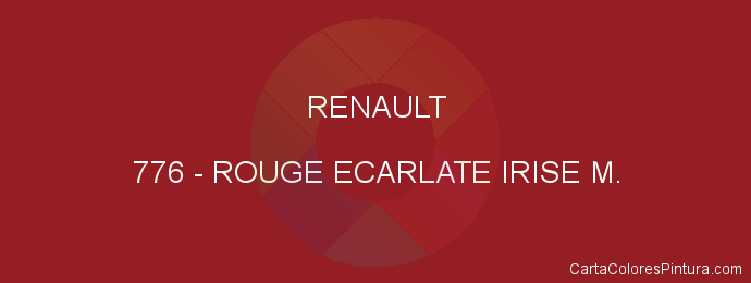 Pintura Renault 776 Rouge Ecarlate Irise M.