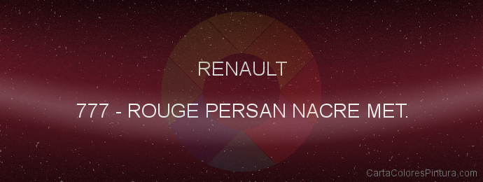 Pintura Renault 777 Rouge Persan Nacre Met.