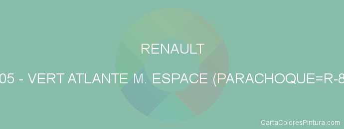 Pintura Renault 905 Vert Atlante M. Espace (parachoque=r-84