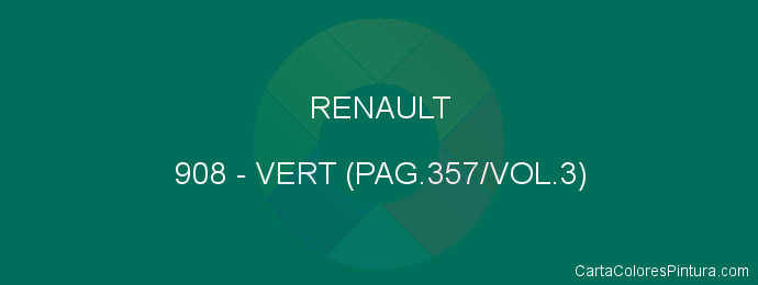 Pintura Renault 908 Vert (pag.357/vol.3)