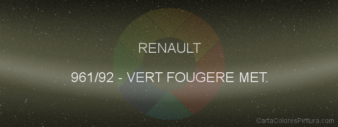 Pintura Renault 961/92 Vert Fougere Met.