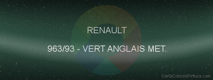 Pintura Renault 963/93 Vert Anglais Met.