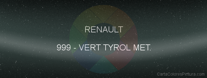 Pintura Renault 999 Vert Tyrol Met.