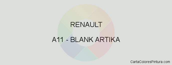 Pintura Renault A11 Blank Artika