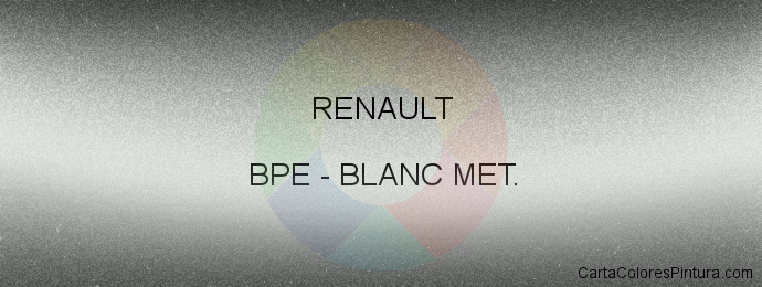 Pintura Renault BPE Blanc Met.