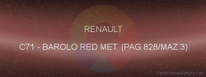 Pintura Renault C71 Barolo Red Met. (pag.828/maz.3)