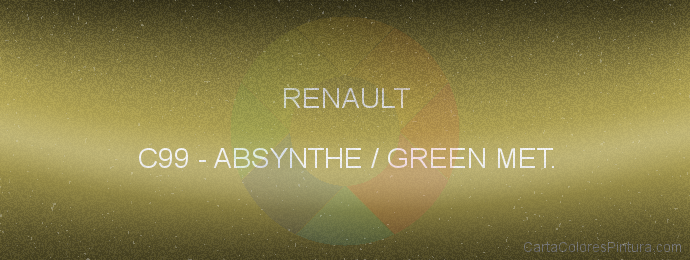 Pintura Renault C99 Absynthe / Green Met.