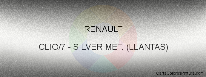 Pintura Renault CLIO/7 Silver Met. (llantas)