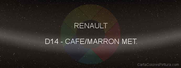 Pintura Renault D14 Cafe/marron Met.