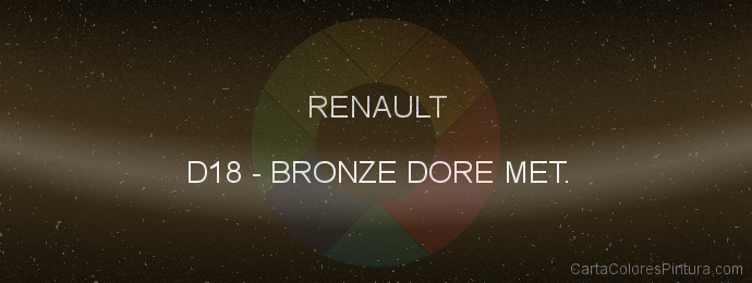 Pintura Renault D18 Bronze Dore Met.