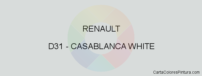 Pintura Renault D31 Casablanca White