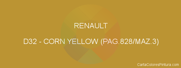 Pintura Renault D32 Corn Yellow (pag.828/maz.3)