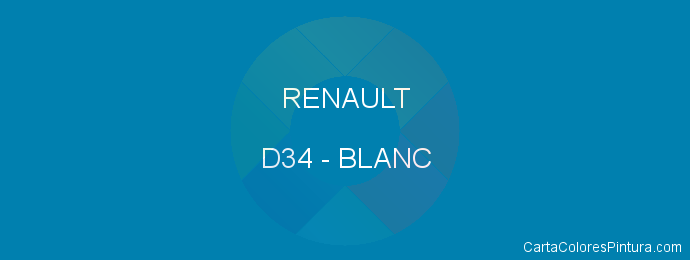 Pintura Renault D34 Blanc