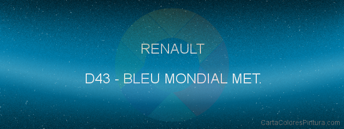Pintura Renault D43 Bleu Mondial Met.
