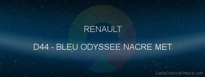 Pintura Renault D44 Bleu Odyssee Nacre Met.