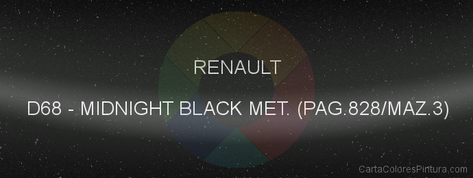 Pintura Renault D68 Midnight Black Met. (pag.828/maz.3)