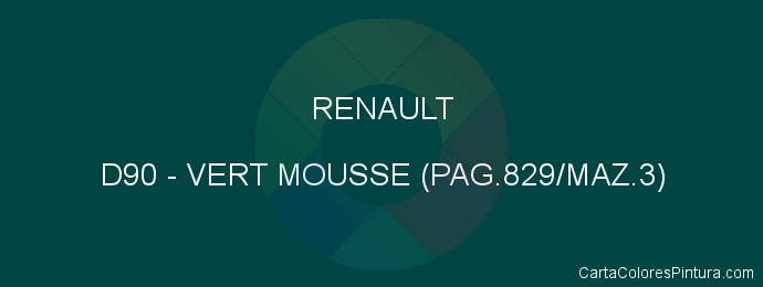 Pintura Renault D90 Vert Mousse (pag.829/maz.3)