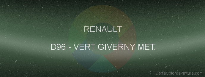 Pintura Renault D96 Vert Giverny Met.