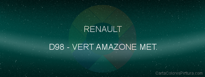 Pintura Renault D98 Vert Amazone Met.