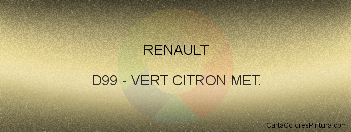 Pintura Renault D99 Vert Citron Met.