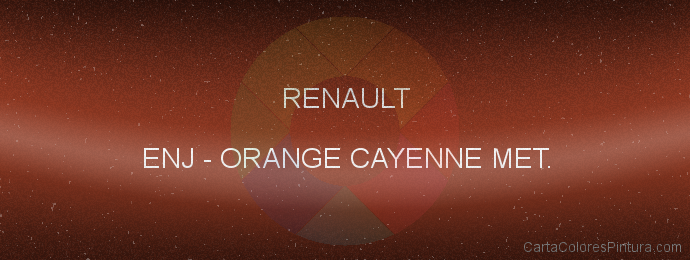 Pintura Renault ENJ Orange Cayenne Met.