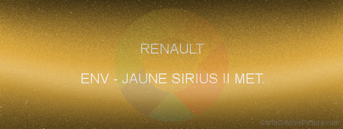 Pintura Renault ENV Jaune Sirius Ii Met.