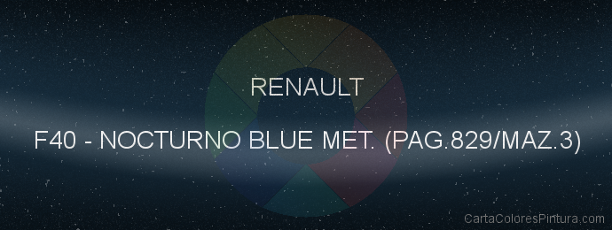 Pintura Renault F40 Nocturno Blue Met. (pag.829/maz.3)