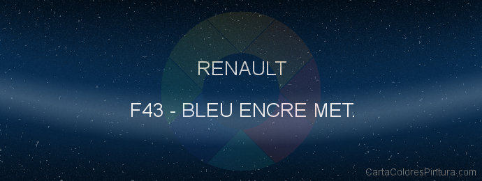 Pintura Renault F43 Bleu Encre Met.